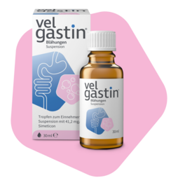 Velgastin® hilft schnell bei Blähungen und Blähbauch.